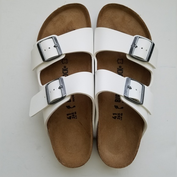 New Birkenstock Arizona White Sandals 41 - Picture 2 of 5